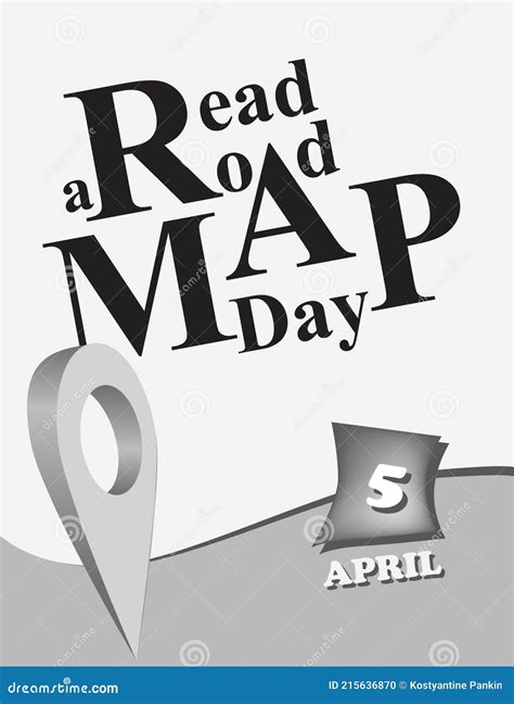 Poster Read A Road Map Day Stock Vector Illustration Of Pointer
