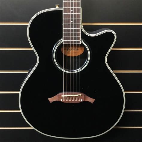 Crafter Fx550eq Round Back Electro Acoustic Guitar Black In