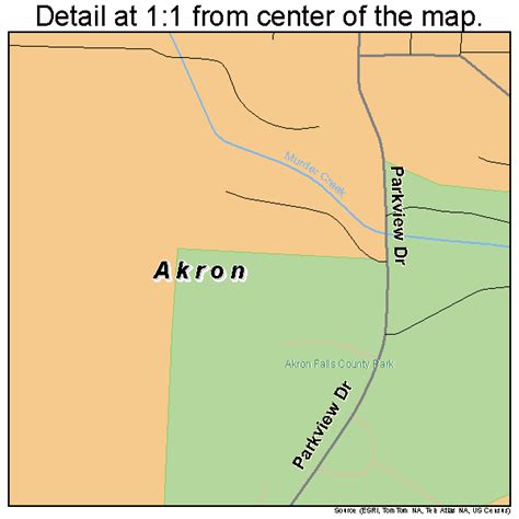 Akron New York Street Map 3600441