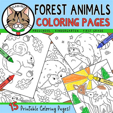 Forest Animal Coloring Pages Made By Teachers
