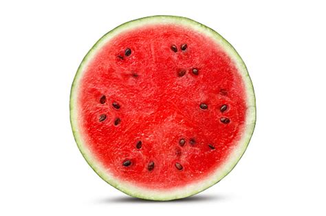 Half Watermelon With Isolated On White Stock Photo Download Image Now