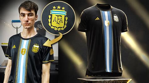 la camiseta más famosa de argentina camiseta negra con 3 estrellas campeónes en qatar 2022