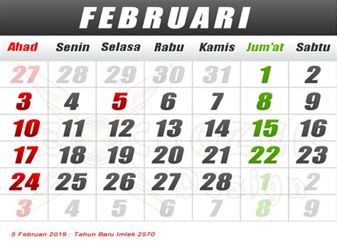 Mengenal Hari Penting Di Bulan Februari 2020