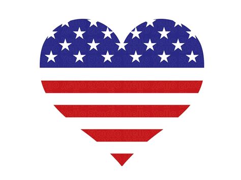 American Flag Heart Svg Th Of July SVG July Th Svg Fourth Of July Svg America Svg USA Svg