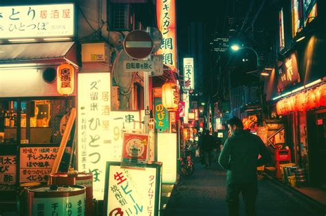 Japan Night Town City Wallpaper Coolwallpapersme