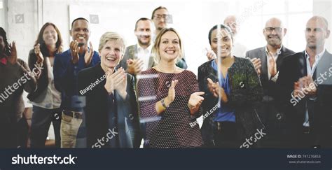 Audience Applaud Clapping Happiness Appreciation Training Stock Photo