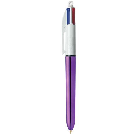Bic 4 Color Shine Single Ball Pen Medium Point Purple Barrel Ast 1