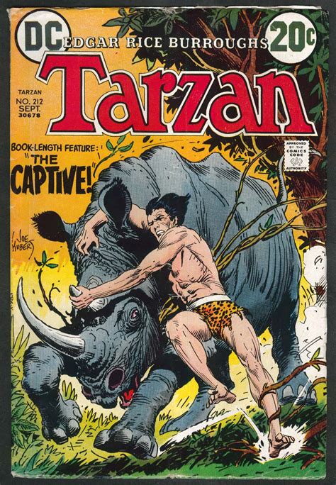 Tarzan 212 Comic Book 9 1972 Edgar Rice Burroughs