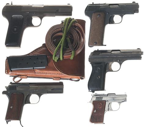 Five Semi Automatic Pistols A Chinese Type 54 Tokarev Pistol With