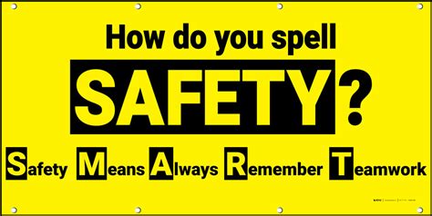 How Do You Spell Safety Banner Creative Safety Supply