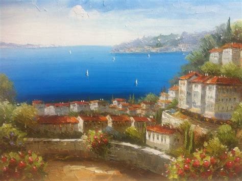 Sorrento Italy Original Oil Painting 36 X 48 Mounted Painting