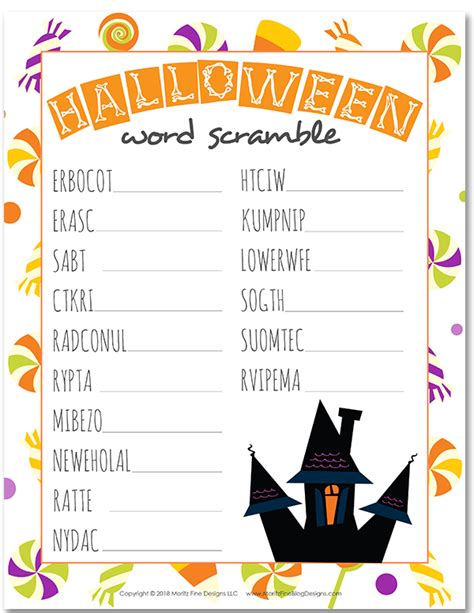 Halloween Scramble Words Answers 2022 Get Halloween 2022 Update