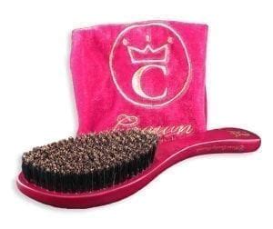 Brush your hair from the crown of your head down towards your skin in a 360 motion. Crown Quality Products | 360 Gold Crown Brush | Medium - ABD