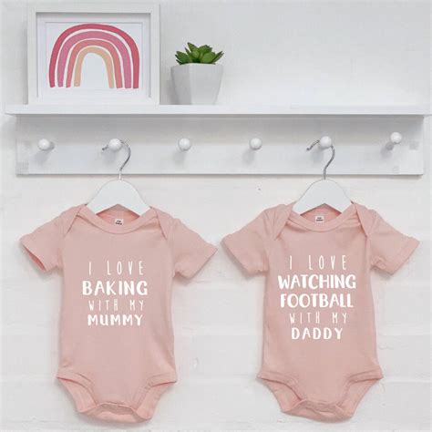 I Love With My Mummy And Daddy Personalised Babygrows By Lovetree