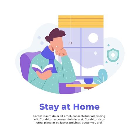 Premium Vector Illustration To Isolate Yourself From The House To Be