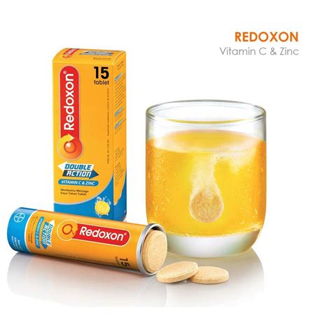 Redoxon Double Action Vitamin C 1000mg Daily Supplement Enriched With