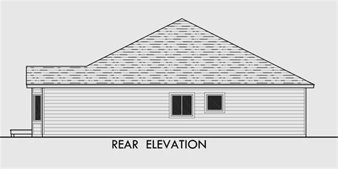 One Level House Plans Side View House Plans Narrow Lot House