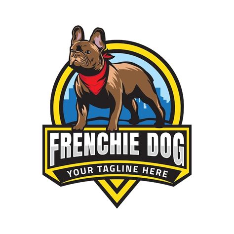 Premium Vector French Bulldog Badge Logo