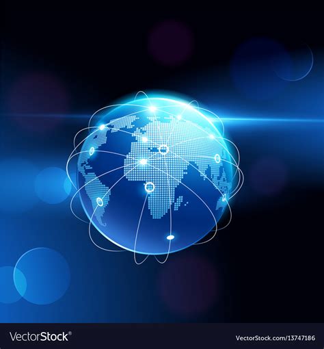 Globe Network Connection Royalty Free Vector Image