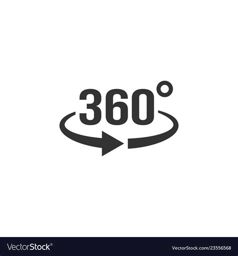 360 View Icon Graphic Design Template Royalty Free Vector