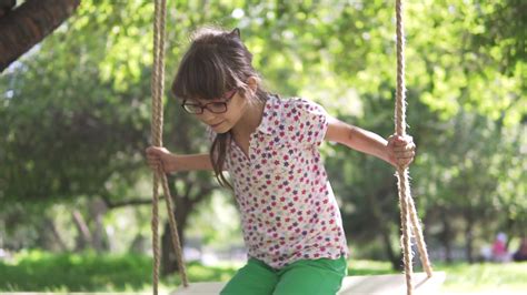 Child Enjoying Swing In Summer Park Joyful Stock Footage Sbv 316464168
