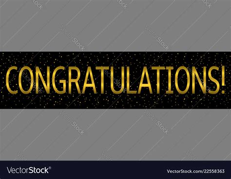 Congratulations Banner Template Royalty Free Vector Image
