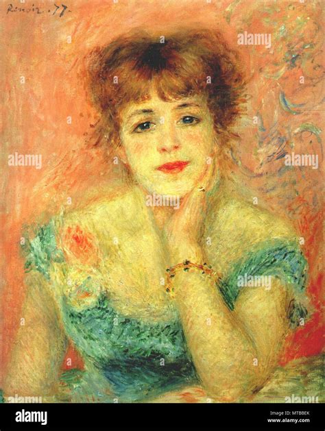 Renoir Pierre Auguste Bust Length Portrait Of Jeanne Samary 1877