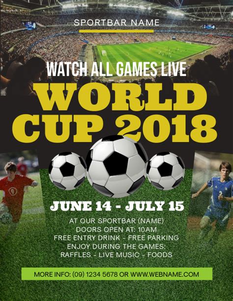World Cup 2018 Flyer Template Postermywall