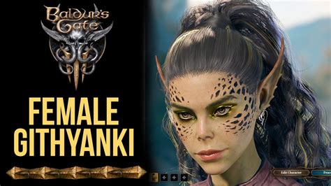Baldurs Gate 3 Character Creation Modded Female Githyanki Beauty