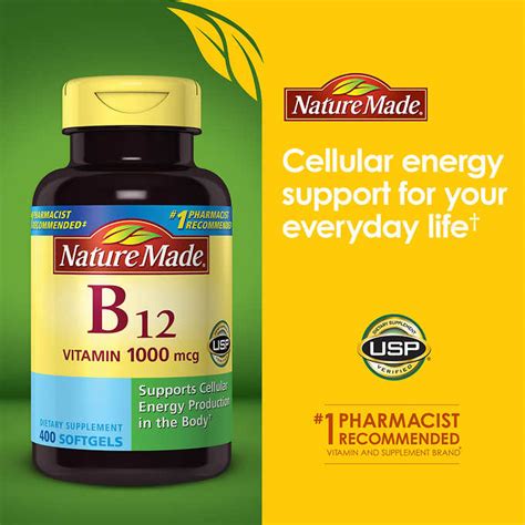 Vegetarians and vegans may particularly benefit from supplementing with vitamin b12 as the main food sources are meat. Nature Made Vitamin B12 1000 mcg., 400 Softgels | My ...