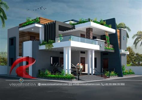 Contemporary style ghar ke andar ka design sathme fusion style makan ke traditional dijain and also bungalow gharka elevations included. 3D Bungalow Designs Gallery | RC Visualization Structural ...