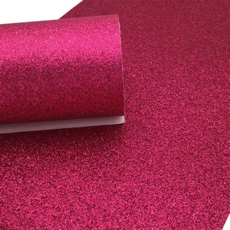 Hot Pink Pink Fine Glitter Canvas Sheets Fine Glitter Fabric Etsy