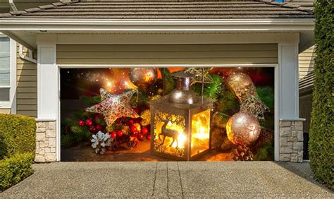 Christmas Decoration For Double Garage Door Mural Merry Etsy