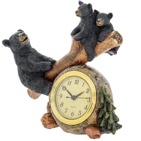 Black Bear Clocks For Home Decorative Clock Wildlife Decorations Home