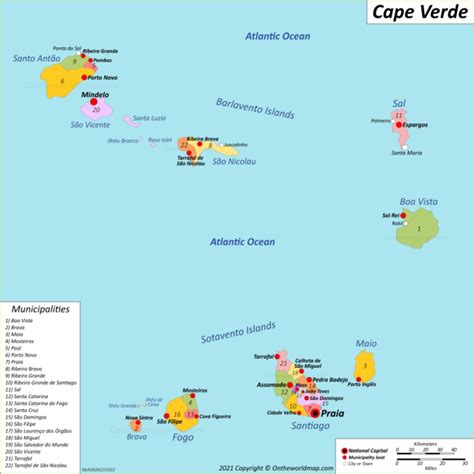 Cape Verde Map Maps Of Republic Of Cabo Verde Cabo Verde