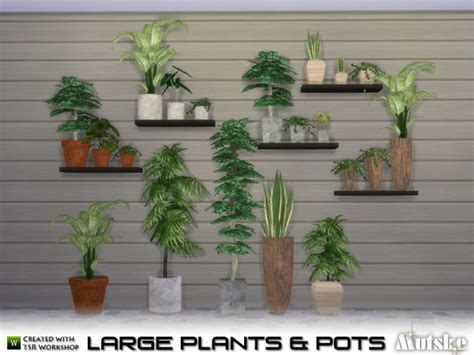 The Sims Resource Large Plant And Pots By Mutske Sims 4