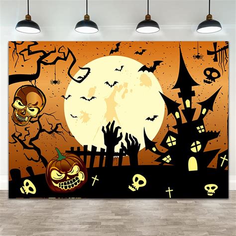 Buy Ticuenicoa 7×5ft Halloween Horror Night Backdrop Pumpkin Jack