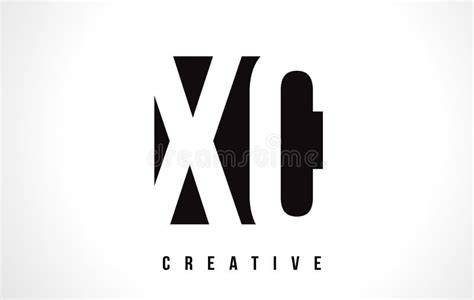 Xc X C White Letter Logo Design With Black Square Stock Vector