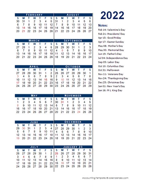2022 Fiscal Week Calendar