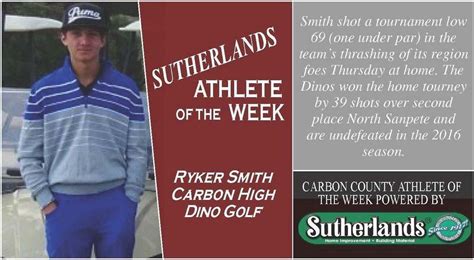 Sutherlands Athlete Of The Week Ryker Smith Etv News
