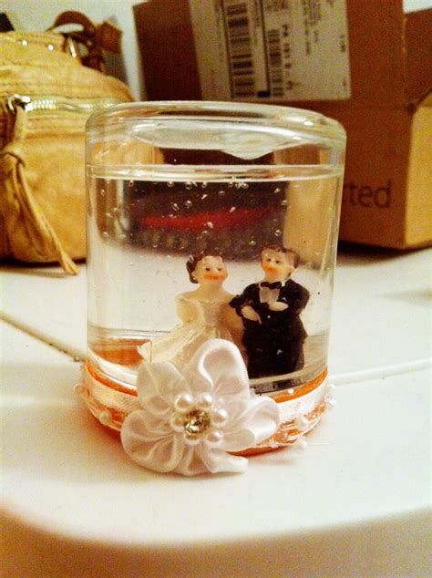 Homemade Wedding Snow Globe My Mom Made For My Bridal Shower Cute
