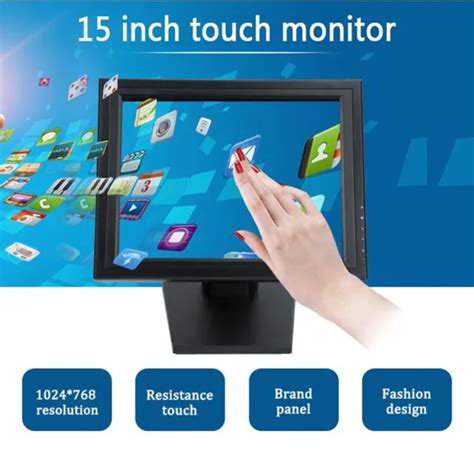 15 Touch Screen Monitor Lcd Desktop Touchscreen Vga Usb Cash Register