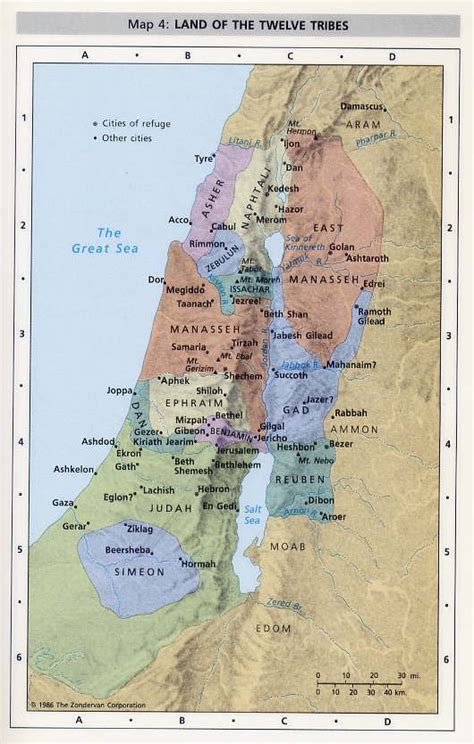 Map Of The 12 Tribes Of Israel Bible Mapping Bible Study Scripture