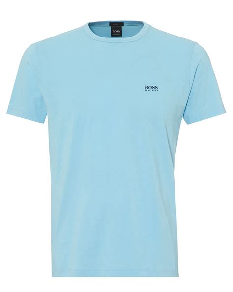 Boss Athleisure Mens Tee T Shirt Contrast Detail Sky Blue Tee