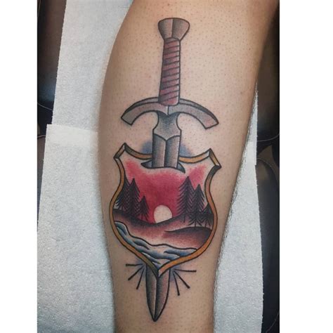 sword and shield tattoo