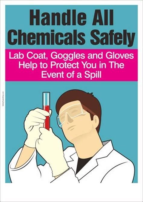 Handle All Chemicals Safely Chemical Safety Safety Posters Safety