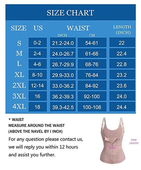 How long is your torso? NEBILITY WAIST TRAINER SIZE CHART | Waist trainer, Waist ...