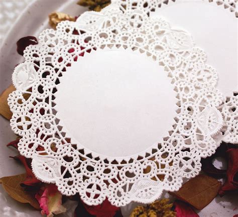 50 Small Paper Doilies Fancy Swirls And Circles 4 Inch Round For