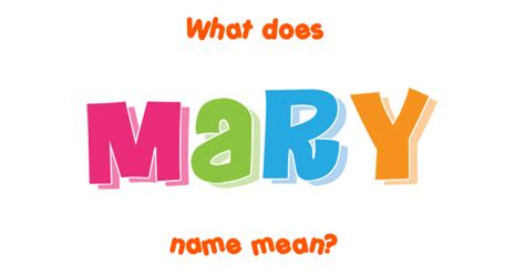 Mary Name Meaning Of Mary