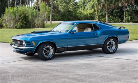 1970 Ford Mach 1 Mustang Cars Fastback Blue Wallpaper 2560x1539